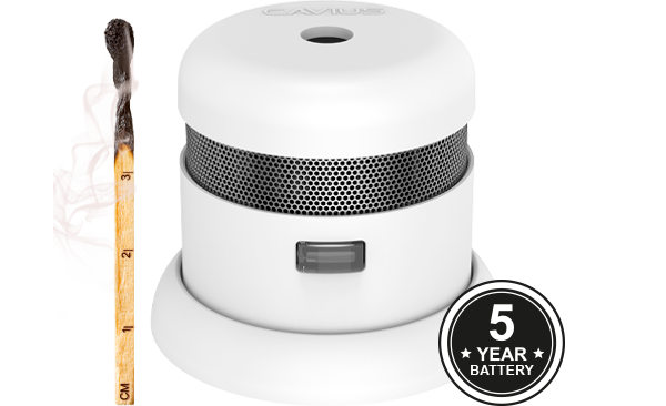 Cavius Smoke Alarm 5-year, 65mm (connectable)