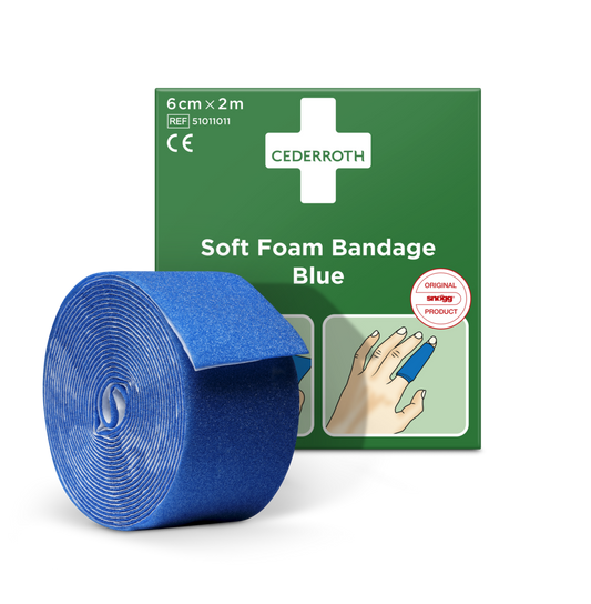 Cederroth Soft Foam Bandage Blue 6cm x 2m (10 pack)