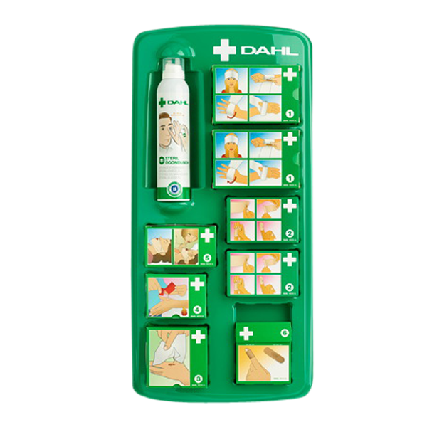 DAHL First aid display board D4, blue content