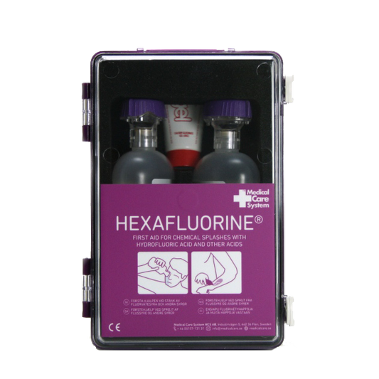 Medical Care Hexafluorine Rinse Station (2x500ml, 1 Calcium Gluconate 40g)