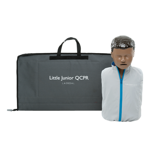 Laerdal Little Junior QCPR, dark skin tone, with bag