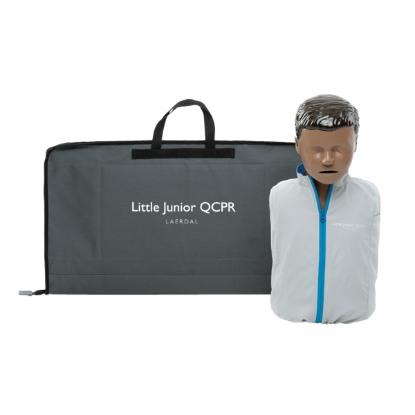 Laerdal Little Junior QCPR, dark skin tone, with bag