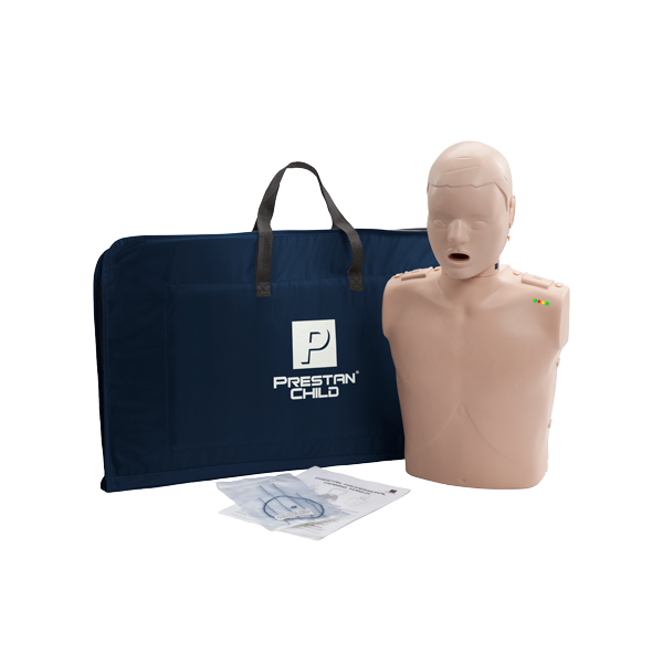 Prestan Professional Junior with feedback (audio/light), light skin tone, 1-pack, including 10 lungs/face shields and carry case