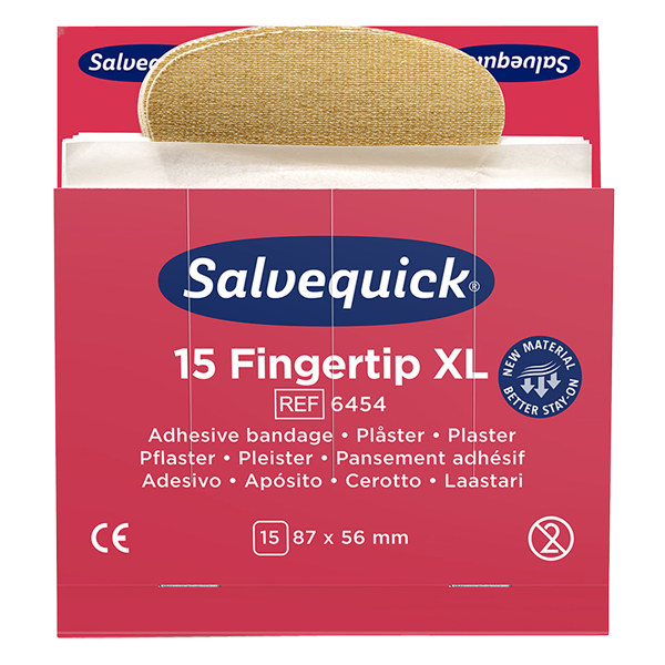 Cederroth Extra Large Fingertip Plasters, 15 pcs/refill, 6 refills/box