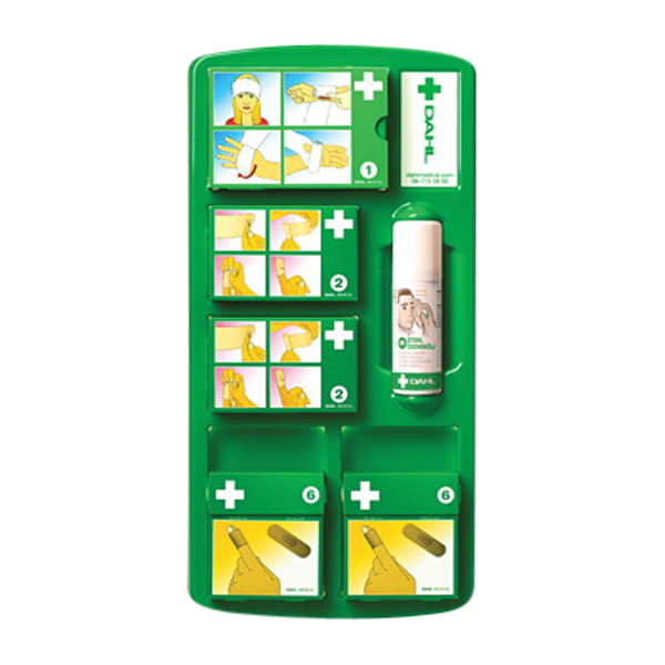 DAHL Mini first aid display board, blue content