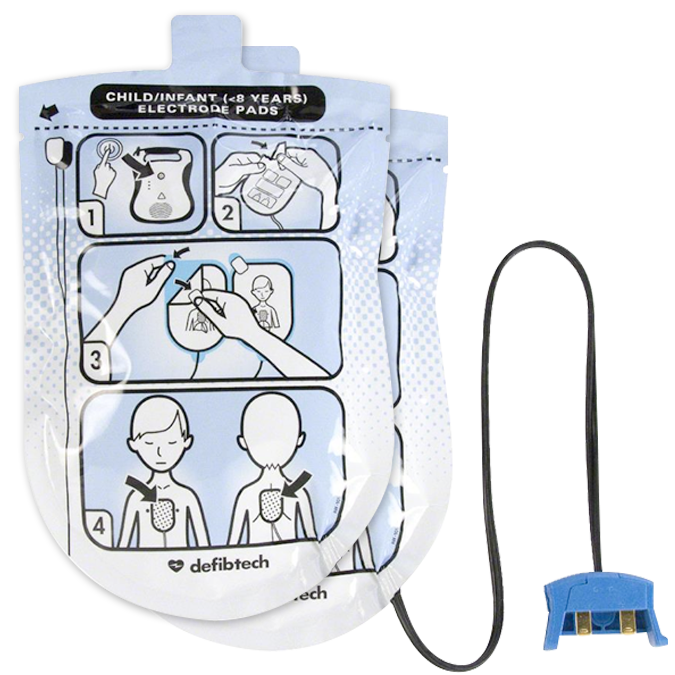 Defibtech Lifeline AED, pediatric electrodes