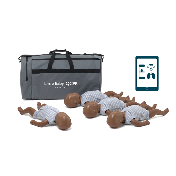 Laerdal Little Baby QCPR, dark skin tone, 4-pack