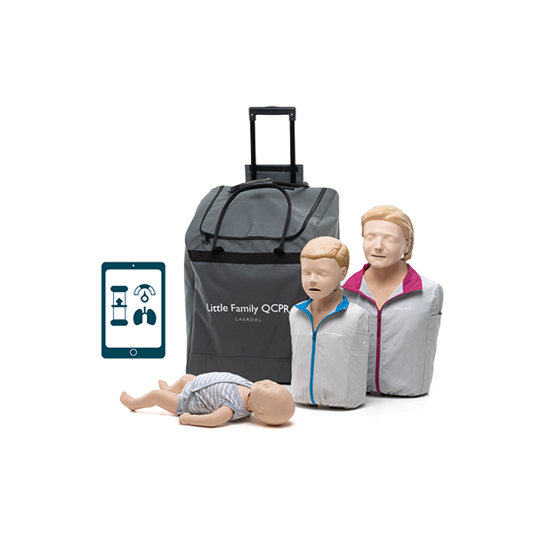 Laerdal Little Family QCPR (1 piece Little Anne QCPR, 1 piece Little Junior QCPR, 1 piece Little Baby QCPR), light skin tone